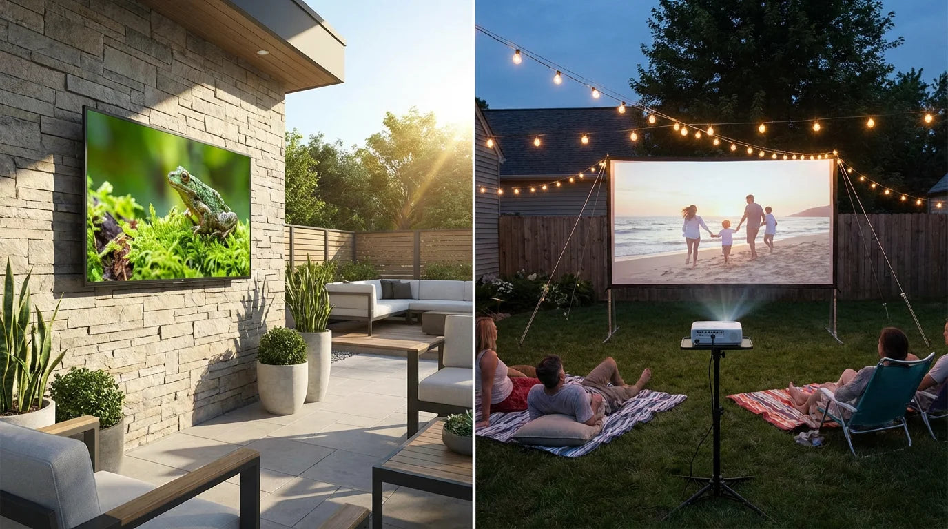 Outdoor TV vs. Projector: Which Is Right for Your Backyard? (2026)