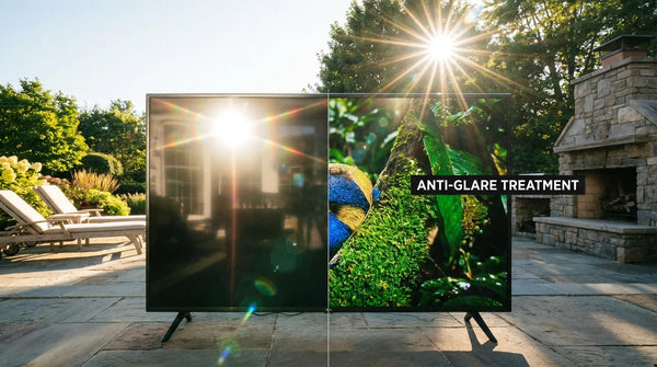 Outdoor TV glare problem and solution comparison