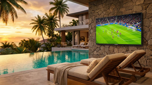 ByteFree 55 Outdoor TV - Poolside Scene